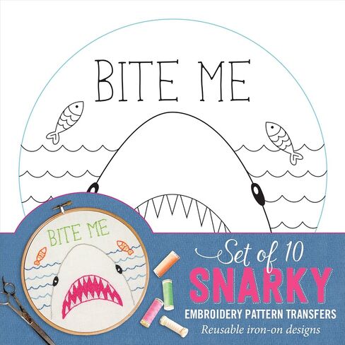 Snarky Embroidery Pattern Transfers (set of 10 hoop designs!) in Saudi Arabia