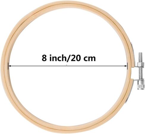GIEMSON Embroidery Hoop 3 Inch 12 Pieces Small Embroidery Hoops Bamboo Circle Cross Stitch Hoop for Embroidery Art Craft Sewing in Kuwait