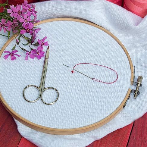 GIEMSON Embroidery Hoop 3 Inch 12 Pieces Small Embroidery Hoops Bamboo Circle Cross Stitch Hoop for Embroidery Art Craft Sewing in Kuwait