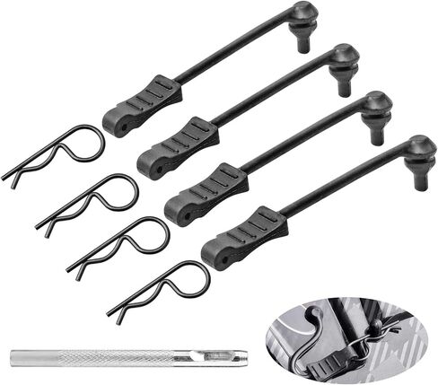 10PCS AllinRC RC Body Clips w/Pull Tabs 2.5mm Hole Puncher for Traxxas TRX4M Losi Mini-T 2.0 Mini JRX2 HyperGo H16GT H16DR 1/16 1/18 RC Car Truck Crawler Body Clips (1mm Rod Black) in Kuwait