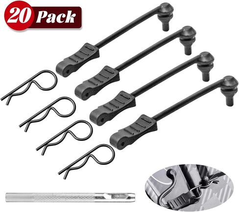 10PCS AllinRC RC Body Clips w/Pull Tabs 2.5mm Hole Puncher for Traxxas TRX4M Losi Mini-T 2.0 Mini JRX2 HyperGo H16GT H16DR 1/16 1/18 RC Car Truck Crawler Body Clips (1mm Rod Black) in Kuwait