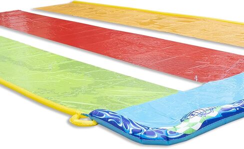 BANZAI 16 Feet Triple Tag Racing Water Slide - Side-by-Side-by-Side Racing Fun! in Kuwait