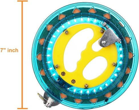 HappyToy Kite Reel Winder Kite String Handle Reel [Lock-on] with Line - 1000ft Durable String (Blue - Yellow) in Kuwait