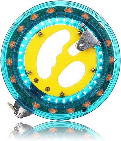 HappyToy Kite Reel Winder Kite String Handle Reel [Lock-on] with Line - 1000ft Durable String (Blue - Yellow) in Kuwait
