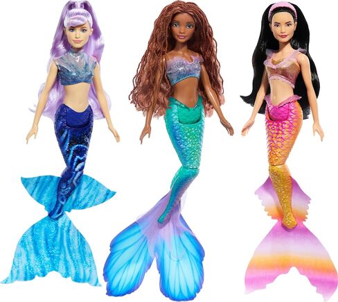 Mattel Disney The Little Mermaid Ariel Sisters Doll Set with 3 Fashion Mermaid Dolls, Includes Mala, Karina, and Ariel in Saudi Arabia