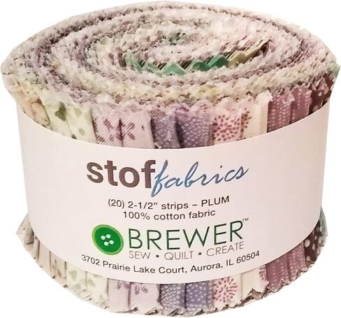 ينسق بروير ستوف جونيور جيلي رول أب - عشرين شريطًا من القماش المقطوع مسبقًا مقاس 2.5 بوصة × 42 بوصة بألوان (برقوق) in Kuwait