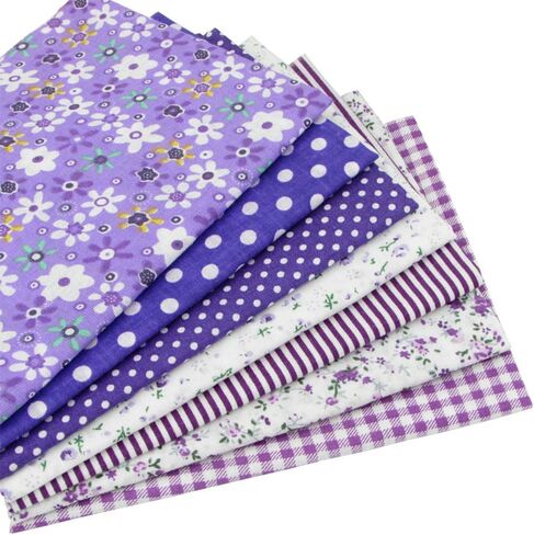 7 قطع من حزم قماش الخياطة القطنية الحمراء مقاس 19.7 × 19.7 بوصة، مربعات لحاف مقطوعة مسبقًا لأعمال الترقيع اليدوية in Kuwait