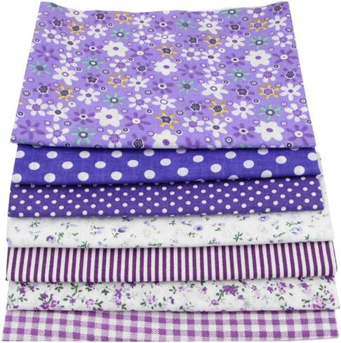 7 قطع من حزم قماش الخياطة القطنية الحمراء مقاس 19.7 × 19.7 بوصة، مربعات لحاف مقطوعة مسبقًا لأعمال الترقيع اليدوية in Kuwait