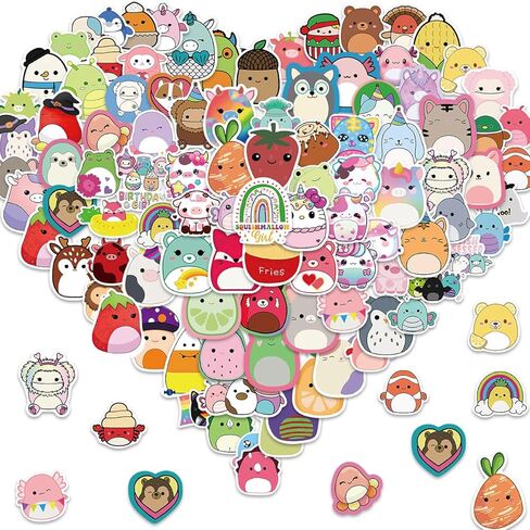 ملصقات لطيفة مكونة من 100 قطعة ملصقات جمالية على شكل حيوانات كرتونية للأطفال ملصقات للأولاد والمراهقين من أجل دفاتر زجاجات المياه in Kuwait