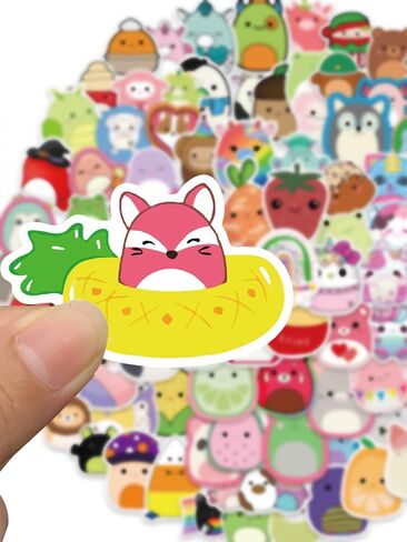 ملصقات لطيفة مكونة من 100 قطعة ملصقات جمالية على شكل حيوانات كرتونية للأطفال ملصقات للأولاد والمراهقين من أجل دفاتر زجاجات المياه in Kuwait