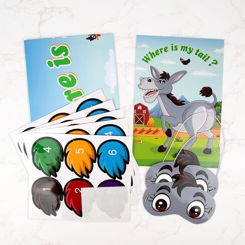 ASTARON Pin The Farm Animal Party Game لوازم حفلات أعياد الميلاد لحيوانات المزرعة، 60 قطعة من ملصقات الحيوانات مقاس 21 بوصة × 28 بوصة، ملصقات عيد الميلاد في الفصل الدراسي وألعاب ما قبل المدرسة التعليمية للأطفال لتزيين جدران المنزل in Saudi Arabia