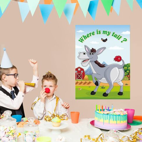 ASTARON Pin The Farm Animal Party Game لوازم حفلات أعياد الميلاد لحيوانات المزرعة، 60 قطعة من ملصقات الحيوانات مقاس 21 بوصة × 28 بوصة، ملصقات عيد الميلاد في الفصل الدراسي وألعاب ما قبل المدرسة التعليمية للأطفال لتزيين جدران المنزل in Saudi Arabia