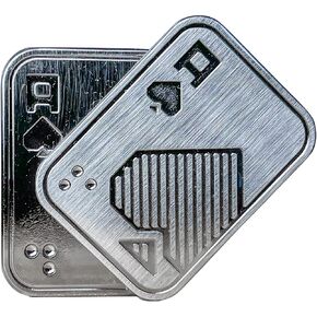 New Decompression Metal Poker Fidget_Slider，Manually Rotate Adult Office Decompression Toys to Relieve Pressure, Tabletop Toys for Adults, （AA）