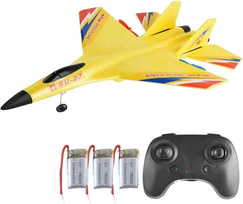 طائرة RC، طائرة Su-27 RC جاهزة للطيران، طائرة تحكم عن بعد بقناتين 2.4 جيجا هرتز، تأتي مع 3 بطاريات، طائرات تحكم عن بعد للأولاد والبنات والبالغين والمبتدئين in Kuwait