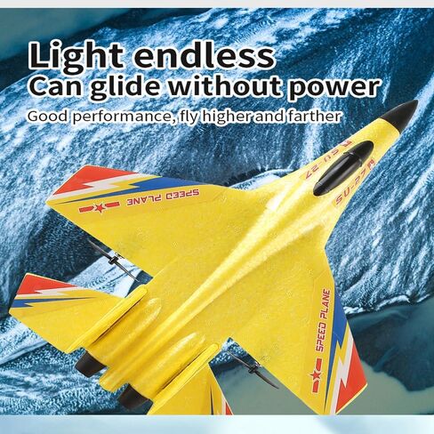 طائرة RC، طائرة Su-27 RC جاهزة للطيران، طائرة تحكم عن بعد بقناتين 2.4 جيجا هرتز، تأتي مع 3 بطاريات، طائرات تحكم عن بعد للأولاد والبنات والبالغين والمبتدئين in Kuwait