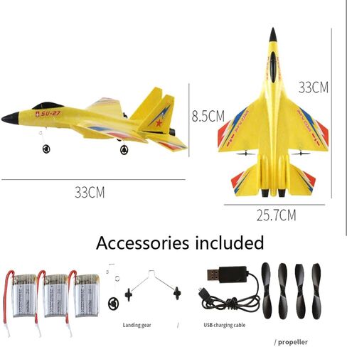 طائرة RC، طائرة Su-27 RC جاهزة للطيران، طائرة تحكم عن بعد بقناتين 2.4 جيجا هرتز، تأتي مع 3 بطاريات، طائرات تحكم عن بعد للأولاد والبنات والبالغين والمبتدئين in Kuwait