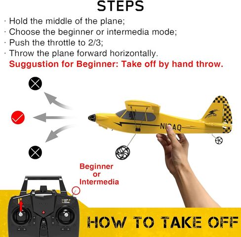 VOLANTEXRC RC Airplane TrainStar Mini 2.4GHz 3 Channel Remote Control Plane RTF Ready to Fly with Xpilot Stabilization System Easy to Fly for Beginners (761-1 RTF) in Kuwait