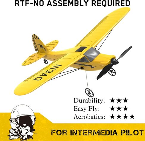 VOLANTEXRC RC Airplane TrainStar Mini 2.4GHz 3 Channel Remote Control Plane RTF Ready to Fly with Xpilot Stabilization System Easy to Fly for Beginners (761-1 RTF) in Kuwait