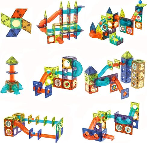 Magnetic Tiles Magnetic Blocks Marble Run STEM Toys for Kids, Boys and Girls in Kuwait