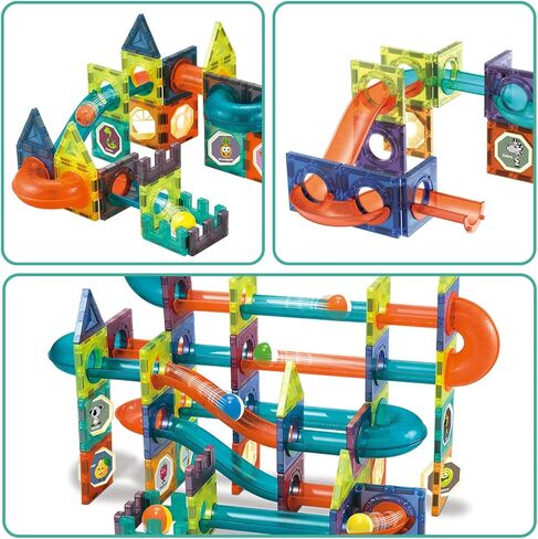 Magnetic Tiles Magnetic Blocks Marble Run STEM Toys for Kids, Boys and Girls in Kuwait