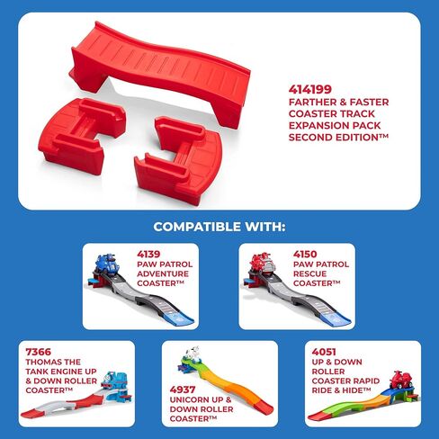 Step2 Farther & Faster Coaster Track Expansion Pack, Second Edition, Extra 4 Feet of Track for Roller Coaster Toys in Saudi Arabia