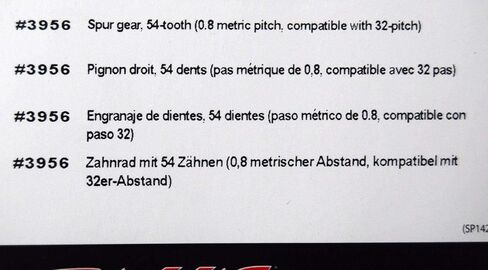 تراكساس ملحقات سيارات جاتو التي تعمل بجهاز تحكم عن بعد 0.8P 54T من سبير جير متوافقة مع اي-ماكس واي-ريفو، اسود، Tra3956 in Kuwait