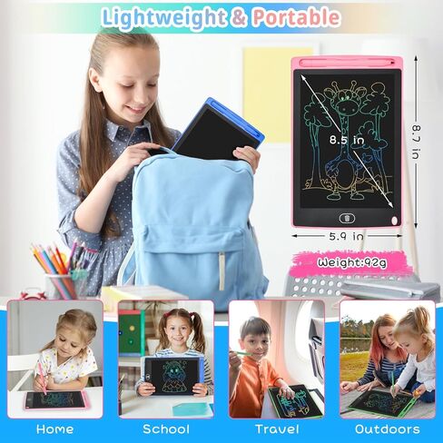 3PCS in 1 Pack LCD Writing Tablet for Kids Games Drawing Doodle Board. Drawing Pads Toddler Learning Toys, Birthday Gifts for Teens Boys, Gifts for Kids Ages 3 4 5 6 7 8 Year Old Girls Boys in Kuwait