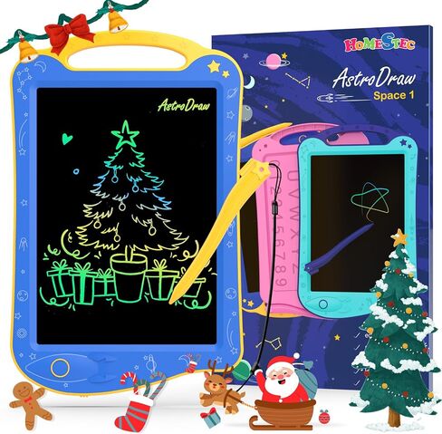 ألعاب لوحة الرسم استرودراو من هومستيك، تابلت كتابة LCD ملون للأطفال، لوحة رسومات الشعار المبتكرة للأطفال الصغار من عمر 3 4 5 6 سنوات، لعبة الفضاء الحسية للسفر للأولاد والبنات، فكرة هدية عيد ميلاد (أزرق/أصفر) in Kuwait