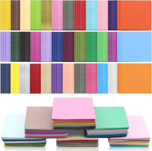 Jyongmer 3600 ورقة مربعات مناديل ورقية مقاس 3 بوصات، مجموعة مناديل فنية ملونة 36 لونًا متنوعًا من ورق مناديل قوس قزح للفنون والحرف اليدوية وسجلات القصاصات وفن الخدش وأنسجة حفلات أعياد الميلاد in Kuwait