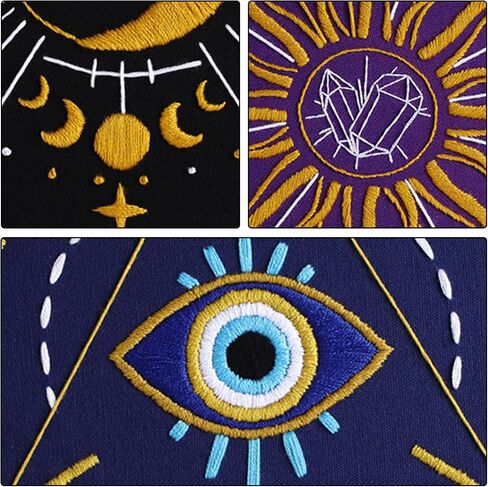 Louise Maelys 3 Pack Embroidery Kit for Beginners Floral Halloween DIY in Kuwait