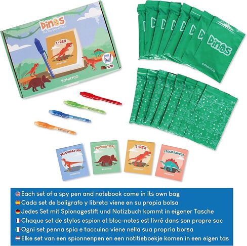 BONNYCO Invisible Ink Pen and Notebook Pack of 32 Party Favors for Kids in Kuwait