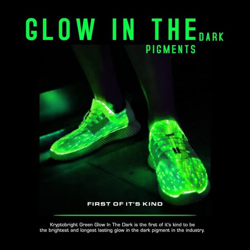 Kryptobright Green Glow in The Dark Pearlescent 100% Pure Fine Mica Powder - Naturally Pigmented Multipurpose DIY Arts and Crafts, Dye, Cosmetics, Epoxy Resin, Paint, and More! 5 Grams in Kuwait