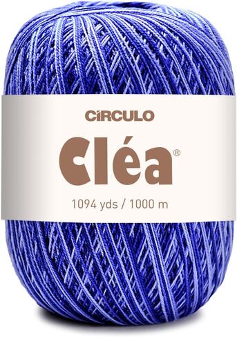 Circulo Clea Yarn – Crochet Thread Fine Size 10-8/2 Perfect for Weaving - 100% Mercerized Brazilian Cotton (Pack of 1 Ball) – 5.3 oz, 1094 yds - Color: 6133 - Pink in Kuwait