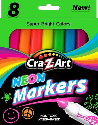 Cra-Z-art Neon Broadline Markers, 8 Count (10112) in Saudi Arabia