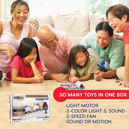 Snap Circuits للمبتدئين، مجموعة استكشاف الإلكترونيات، مجموعة الجذع للأعمار من 5 إلى 9 سنوات (SCB-20) in Kuwait