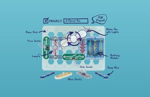 Snap Circuits للمبتدئين، مجموعة استكشاف الإلكترونيات، مجموعة الجذع للأعمار من 5 إلى 9 سنوات (SCB-20) in Kuwait