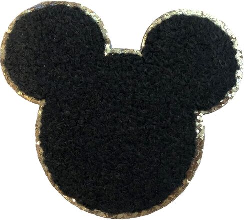 رقعات ملصقات ZOOX Mickey & Friends لاصقة 3M، كلاسيكية من Chennilee مع لمعان ذهبي 3.75 بوصة (Minnie Off-White Lg) in Kuwait