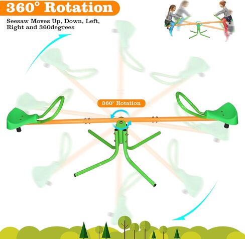 دوران 360 درجة للأطفال الصغار من سن 3 إلى 8 سنوات، الجلوس المتأرجح، معدات ملعب داخلية وخارجية شديدة التحمل للفناء الخلفي، مجموعة ألعاب خارجية، هدايا عيد الشكر وعيد الميلاد in Kuwait