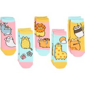 بوشين 5 ازواج من جوارب الكاحل غير مرئية للنساء من ذا كات بوشينيمالز, مالتي, مقاس واحد in Kuwait