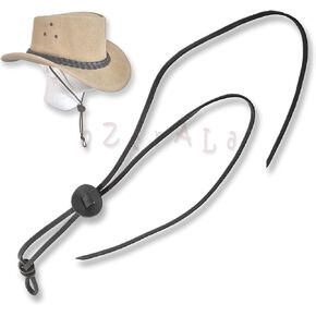Oztrala Chin-Strap Buffalo Leather Stampede String Cowboy Hat Men HAC2 Chinstrap in Kuwait