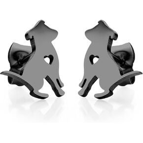 555Jewelry Stainless Steel Small Tiny Puppy Dog Stud Earrings for Women & Girls in Kuwait
