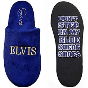 أحذية Elvis Presley من الجلد المزأبر باللون الأزرق من منتجات Midsouth - مقاس واحد يناسب الجميع in Kuwait