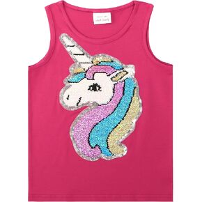 قمصان بدون أكمام للفتيات من HH Family لطيفة ومطرزة بالترتر للأطفال ملابس صيفية in Kuwait