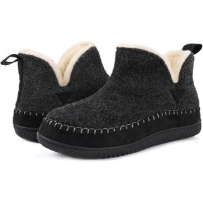 Zizor Women's Moccasin Bootie Slippers with Cosy Memory Foam, Ladies' Toasty Slip on House Shoes with Hard Outdoor Indoor Rubber Sole