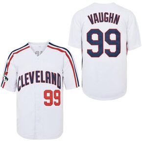 قميص ZXCVB الرجالي #99 Ricky Vaughn Jersey 90s Hip Hop ملابس فيلم البيسبول جيرسي مخيط in Kuwait