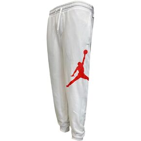 Jordan Nike Jumpman Logo Men's Fleece Pants, White, Large in Saudi Arabia
