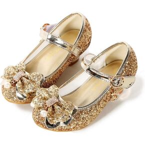 Girls Dress Shoes Adorable Sparkle Mary Jane Flats for Wedding Party in Kuwait