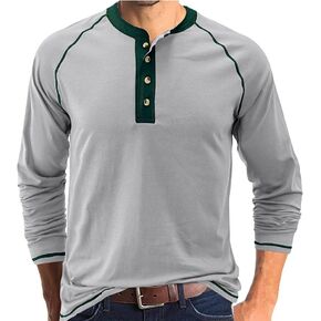 Fashion Men’s Henley Shirts Casual Cotton Short Sleeve Classic Solid Color T Shirts Comfort Tee Top
