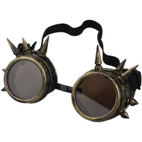 Spiked Retro Vintage Victorian Steampunk Goggles Glasses Welding Punk Cyber Gothic Cosplay Sunglasse