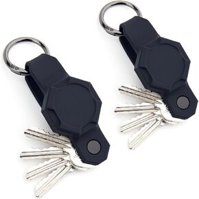Citymore -Compact Key Holder for Apple Airtag（2 Pack） Key Organizer Keychain case, Soft and Durable Liquid Silicone, Scratch Resistance, Shock Absorption, Includes Keyring to Attach Car Key Fob in Kuwait